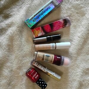 Maybelline Color Sensational Lipstick & Assorted Makeup - Red, Gold, Nude